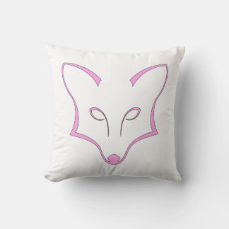 Almofada Travesseiro Decorativo com Logotipo de Raposa Rosa