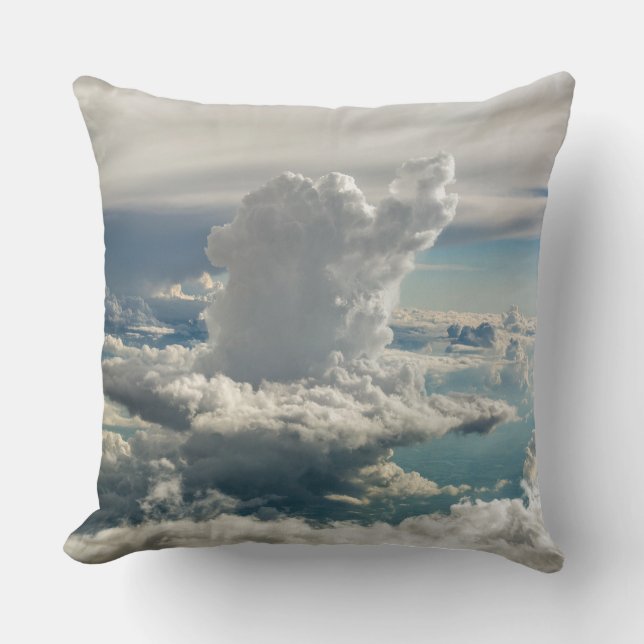 Almofada Travesseiro decorativo com nuvens únicas e visão o (Frente)