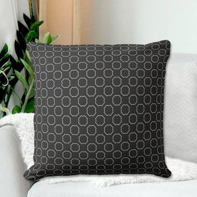 Almofada Travesseiro Decorativo com Padrão de Octógonos Pre (Criador carregado)