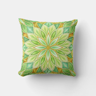 Almofada Travesseiro decorativo com padrão floral geométric