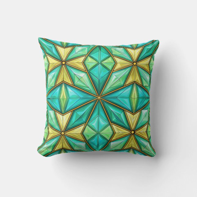 Almofada Travesseiro decorativo com padrão geométrico (Frente)