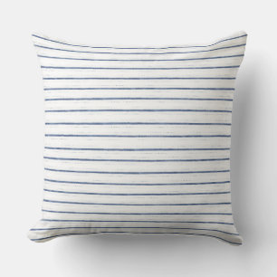 Almofada Travesseiro decorativo com risca branca costeira