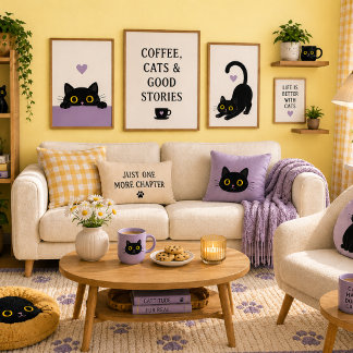 Almofada Travesseiro Decorativo com Rosto de Gato Preto Fof