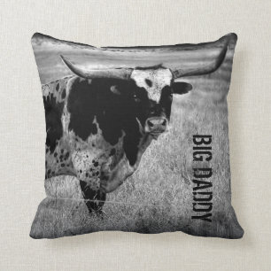 Almofada Travesseiro decorativo com uma buzina do Texas Lon