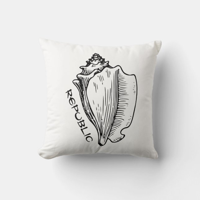 Almofada Travesseiro decorativo Conch Republic (Frente)