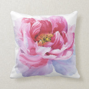 Almofada Travesseiro decorativo cor-de-rosa da peônia