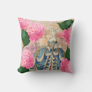 Almofada Travesseiro decorativo cor-de-rosa dos Hydrangeas