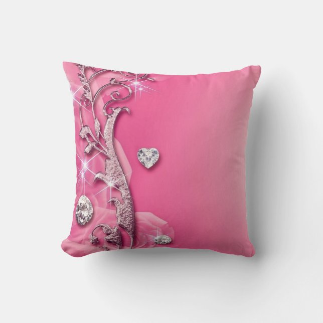 Almofada Travesseiro decorativo cor-de-rosa elegante dos (Frente)