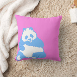 Almofada Travesseiro decorativo Cor-de-rosa pop azul Panda
