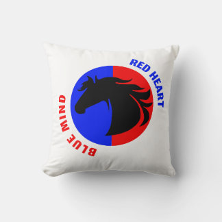 Almofada Travesseiro Decorativo Coração Vermelho Mente Azul