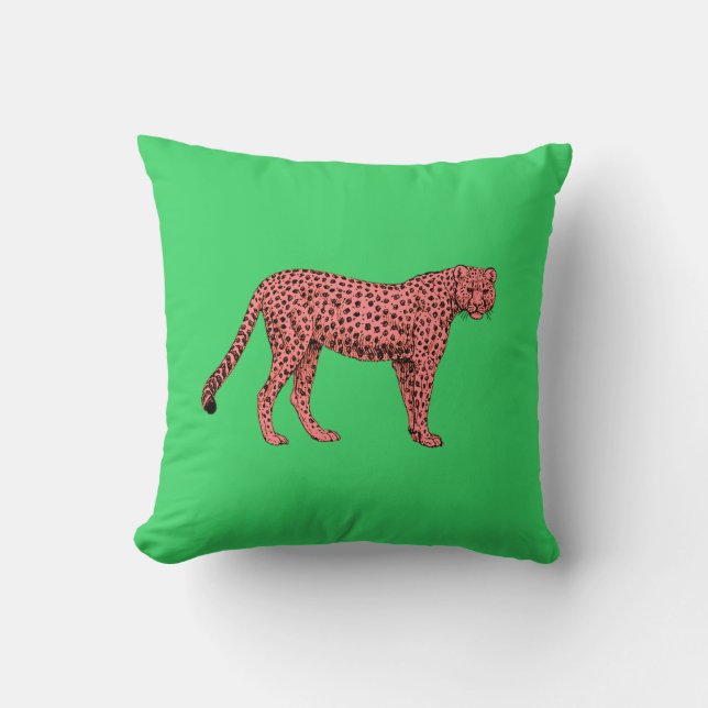 Almofada Travesseiro decorativo Coral Cheetah (Frente)