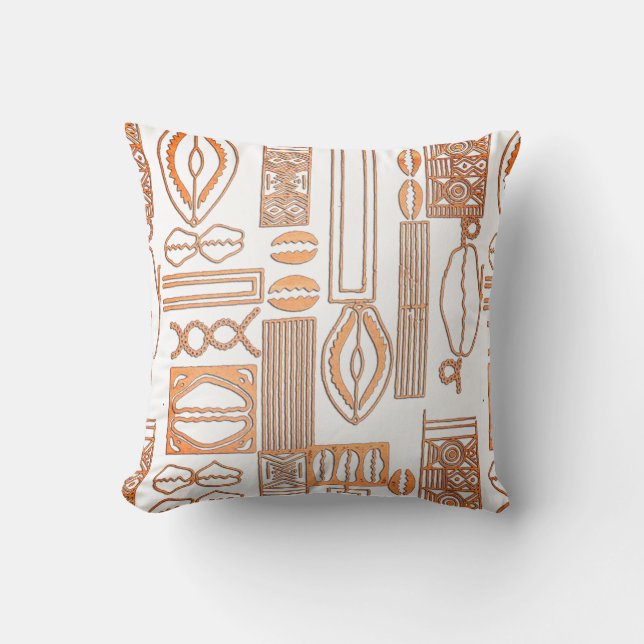 Almofada Travesseiro decorativo Cowrie Shells Motif (Frente)