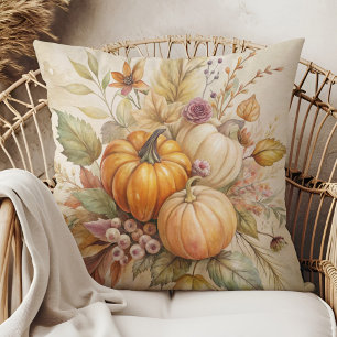 Almofada Travesseiro decorativo Cozy Fall Pumpkins e Berrie