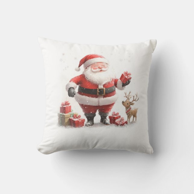 Almofada Travesseiro Decorativo Cozy Santa Claus (Frente)