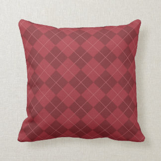 Almofada Travesseiro decorativo Cranberry Red Argyle
