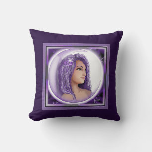 Almofada Travesseiro Decorativo Criança Lua Roxa