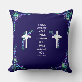 Almofada Travesseiro Decorativo Cristão com Cruz Versa Bíbl