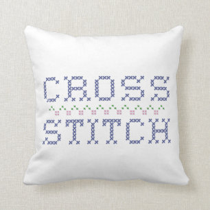 Almofada Travesseiro decorativo Cross Stitch