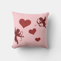 Travesseiro decorativo Cupido e Corações