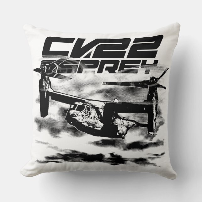 ALMOFADA TRAVESSEIRO DECORATIVO CV-22 OSPREY (Frente)