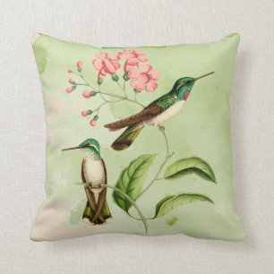 Almofada Travesseiro decorativo da aguarela do colibri da