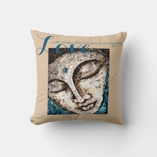 Almofada Travesseiro decorativo da arte da aguarela de (Frente)