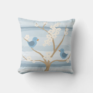 Almofada travesseiro decorativo da árvore Bluebird