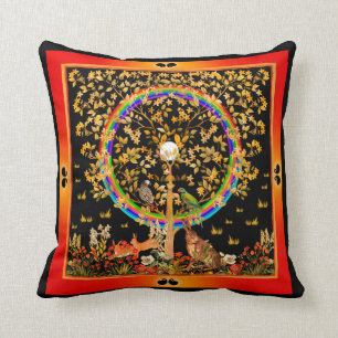 Almofada Travesseiro decorativo da árvore da vida