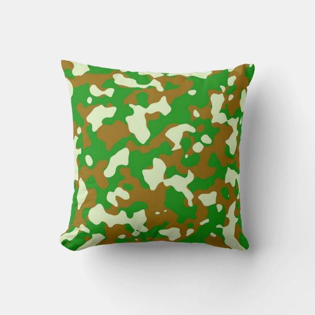 Almofada Travesseiro Decorativo da Camouflagem Verde (Frente)
