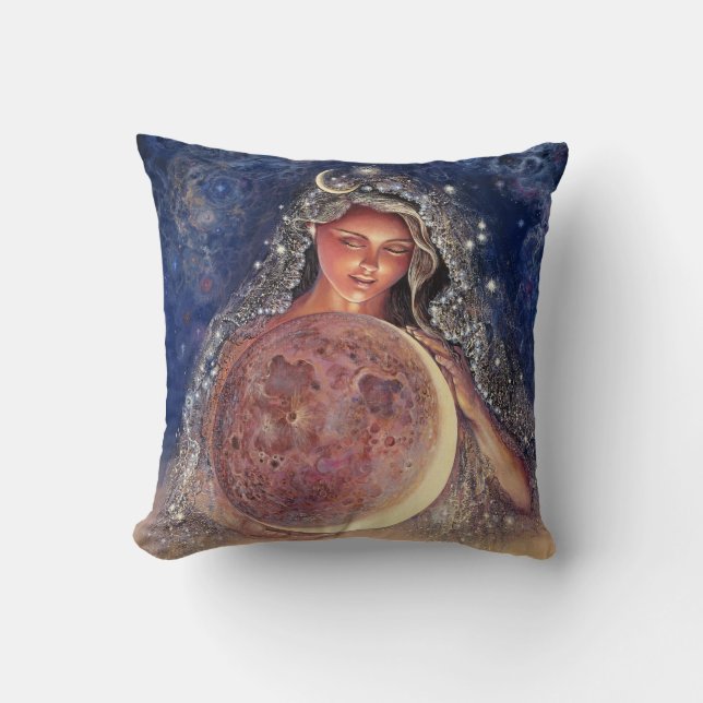 Almofada Travesseiro decorativo da deusa da lua (Frente)
