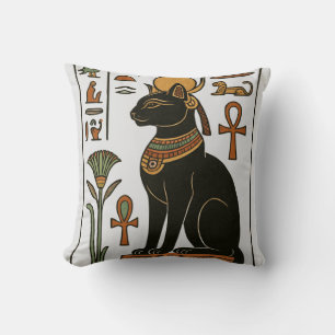 Almofada Travesseiro decorativo da Deusa Egípcia Bastet