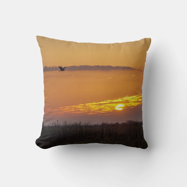 Almofada Travesseiro decorativo da elevação da manhã (Frente)