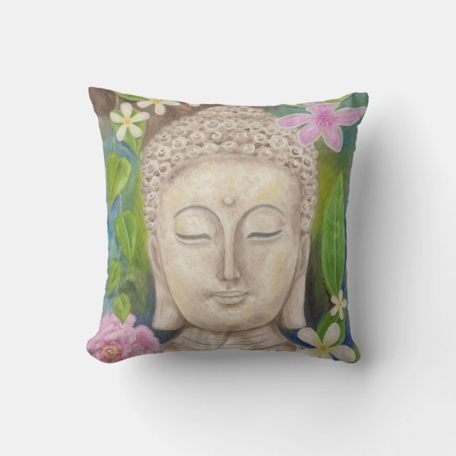 Almofada Travesseiro decorativo da flor de Buddha (Frente)