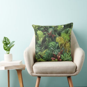 Almofada Travesseiro decorativo da floresta tropical