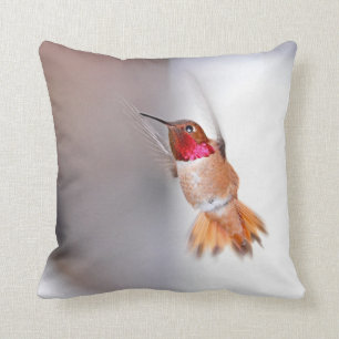 Almofada Travesseiro decorativo da foto do vôo do colibri