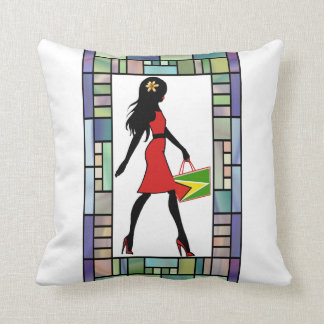 Almofada Travesseiro decorativo da menina de Guyana