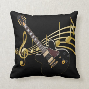 Almofada Travesseiro decorativo da música da guitarra