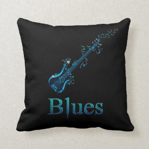 Almofada Travesseiro decorativo da música do preto da