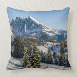 Almofada Travesseiro decorativo da paisagem do inverno de