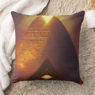 Almofada Travesseiro decorativo da pirâmide do olho Illumin