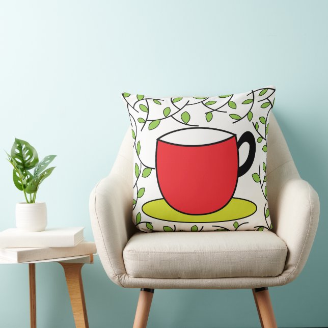 Almofada Travesseiro decorativo da Taça de Tea (Cadeira)