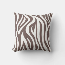 Almofada Travesseiro decorativo da zebra de Brown
