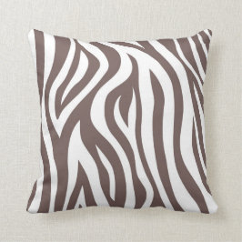 Almofada Travesseiro decorativo da zebra de Brown