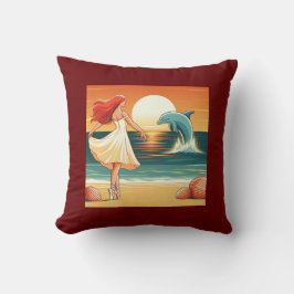 Almofada Travesseiro decorativo - Dança na praia