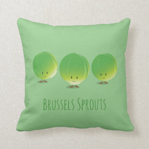 Almofada Travesseiro decorativo das couves de Bruxelas
