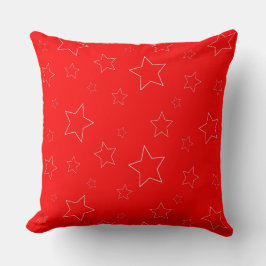 Almofada Travesseiro decorativo das estrelas vermelhas