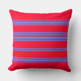 Almofada Travesseiro decorativo das faixas vermelho e roxo 