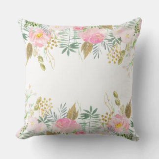 Almofada Travesseiro decorativo das Flores Douradas de Água