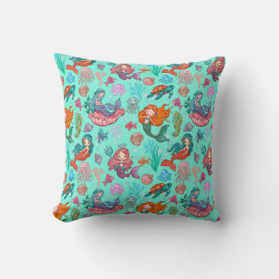 Almofada Travesseiro decorativo das sereias de desenho anim
