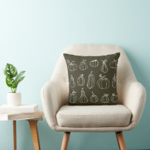Travesseiro decorativo de abóbora e de abóbora